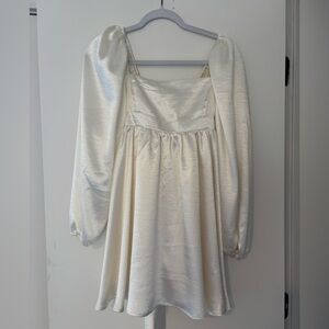 Altar'd State Cream Long Sleeve Dress